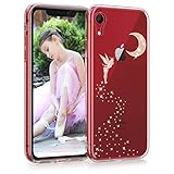 kwmobile Custodia Compatibile con Apple iPhone XR - Cover Silicone TPU - Protezione Posteriore - Fata alata oro rosa/trasparente