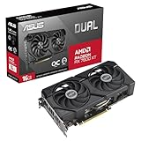 ASUS DUAL AMD Radeon RX 7600 XT OC Edition Scheda Grafica 16 GB GDDR6, 128 Bit, PCIe 4.0, HDMI, DisplayPort, Nero, DUAL-RX7600XT-O16G