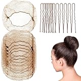 Retine Per Capelli Chignon Set, 20 Retine Invisibili per Capelli con 40 Forcine Per Capelli, Capelli Elasticizzati, per Donne, Per Bambina Danza Fissare Parrucche Capelli E Chignon