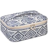 Narwey Valigetta Porta Trucchi Beauty Case Grande Make Up Borsa Donna Viaggio Valigia Trucco Portatrucchi Bag Trousse Cosmetici Makeup Travel Organizer (Elefante)