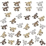 PH PandaHall 120pcs 4 colori pendenti di cavallo che corrono cavallo animale Charms perline equestri tibetane Charms per gioielli collana braccialetto fai da te