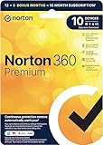 Norton 360 Premium 2023 Antivirus software for 10 Devices, 15 Months subscription|Premium|10 Device|15 Months|PC|Download
