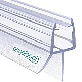 Engelbach® Guarnizione doccia sottoporta con adattamento perfetto per porte in vetro da 5-8mm - Guarnizione box doccia con bordo in gomma extra spesso - per tutti i tipi di doccia