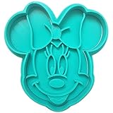 Tagliabiscotti Minnie Mouse di Disney - Formine per biscotti, Set di 2 Pezzi: Tagliabiscotti e Stampi professionali (Turchese)