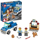 LEGO City Unità Cinofila della Polizia, Macchina Giocattolo con Figura del Cane, Giochi per Bambini di 4+ Anni, 60241