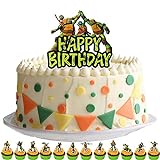 9 PCS Cake Topper ZHUYUN-ninja Cake Topper Decorazione Torta di Compleanno, Ninja Tema Decorazioni, Dessert Decorazioni per Nozze Festa Compleanno