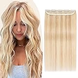 TESS Extension Capelli Veri Clip Biondo Balayage 25 cm, Extension Clip Capelli Veri Fascia Unica 5 Clips Extension Capelli Clip 40 g #18P613 Biondo oro/Blonde Extension Capelli