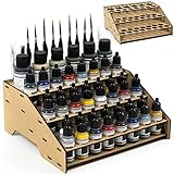 PROSCALE Porta colori acrilici per modellismo. Organizer Espositore per bottiglie warhammer vallejo miniature Postazione pittura (Modello A)