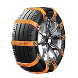 Catene da Neve Universali Facili da Montare con Chiodi Auto, Calze da Neve per Auto Non Catenabili, Catene da Neve Non Metalliche Easy Grip, Per Strade Fangose Ghiacciate Auto/SUV/Camper Gomme (10Pcs)