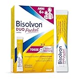 Bisolvon Duo Pocket Sciroppo Tosse, Sciroppo Tosse Secca e Tosse Grassa Adulti e Bambini 6+, Senza Glutine, Senza Lattosio - Calma lo Stimolo a Tossire e dà sollievo alla Gola Irritata (12 Bustine)