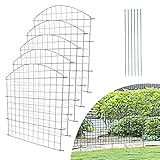Izrielar Recinzione per stagno, 11 pezzi, rete metallica, recinzione in metallo, 5 elementi di recinzione, 6 barre di fissaggio (arco superiore), 5x