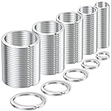 Anelli Portachiavi 15mm 20mm 25mm 30mm 35mm, anello portachiavi acciaio inox 100PCS, Aiatto Anello Portachiavi, Portachiavi Chiuso,Per Uomini E Donne, Uffici, Casa, Organizzazione Chiavi Auto