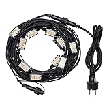 Magie di Natale Catena strobo 10 led effetto flash luce Stroboscopica da esterno decorazione natalizia (Luce Calda)