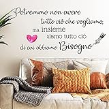 Adesivi murali frasi Famiglia Potremmo non avere tutto ciò che vogliamo wall stickers frasi adesive da parete scritte adesive da muro in italiano per casa decorazione adesiva murale da parete amore