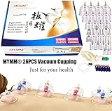 26 ventose d aria coppettazione, biomagnetica tradizionale cinese terapia set di coppettazione casa estrarre kit di Hijama a vuoto/massaggio set di coppettazione medica di aspirazione