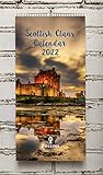 Collins Calendario 2022 con clan scozzesi, 390 x 180 mm, calendario da parete a spirale