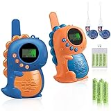 Walkie-Talkie Bambini Ricaricabili,Walkie-Talkie a Lunga Distanza con 8 Pezzi Batterie Ricaricabili e Caricabatterie,22 Canali e Funzione VOX|Torcia|Portata di 3KM |regalo bambina 3-8 anni（2 Pezzi）