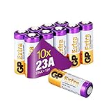 23A 12V - Set da 10 Batterie | GP Extra | Pile Alcaline Specialistiche MN21 / A23 / 23AE / 23 A da 12 Volt - Lunga Durata