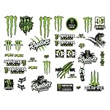 Adesivo per Moto, Monster Energy Stickers, Moto Adesivi Sponsor, Motocross Sticker Adesivi, per Decalcomanie per Moto, Sticker Motocross Grafiche, per Moto da Cross, Caschi e Skateboard