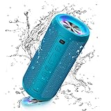 Ortizan Cassa Bluetooth Portatile - Altoparlante Impermeabile IPX7 - Fino a 30 H di Autonomia - Suono Stereo e Bassi Potenti - Speaker Wireless Bluetooth 5.0 con Luce LED