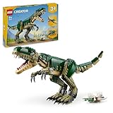 LEGO Creator 3 in 1 T. Rex, Dinosauro Giocattolo Trasformabile in 3 Modellini Snodabili come Triceratopo e Pterodattilo, Giochi per Bambini e Bambine da 9 Anni, Idea Regalo di Compleanno 31151