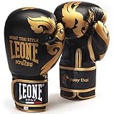 Leone 1947 Muay Thai Guantoni, Nero, 10 Oz