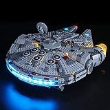 GEAMENT Set di Luci LED per Star Wars Millennium Falcon – Kit Di Illuminazione Compatibile Con LEGO 75257 The Rise of Skywalker (Modello di mattoncini non incluso)