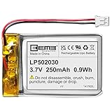 EEMB 3.7V 250mAh 502030 Lipo Batteria ricaricabile agli ioni di polimero di litio con connettore JST-Assicurarsi che la polarità del dispositivo corrisponda alla batteria prima dell acquisto!!!