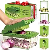 Croc Chop Fullstar x OTOTO Taglia Verdure Affetta Manuale Spiralizzatore - Multifunzione Tritatutto Affettatrice Manuale Tagliaverdure Frutta Cipolla Patate Cubetti Julienne (4-in-1)