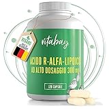 VITABAY Acido Alfa Lipoico 300 mg a Rilascio Ritardato - 120 Capsule Vegane per Copertura di 4 Mesi - Integratore Naturale - ALA Integratore di R Alpha Lipoic Acid Molecola 100% Naturale