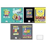 Quaderno pacco 5 pezzi maxi quadernone A4 Spongebob rigatura C 3371