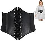 Cintura Legata Corsetto,Elastica Cintura Legata Corsetto,Cintura Elastica Corsetto con Lacci,Donna Elastica Corsetto Lacci,Lacci Corsetto Cintura Nero,Donna Elastica Cintura Legata,Nero,60-80CM