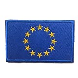 Toppa ricamata con bandiera dell Unione europea Toppa ricamata con ferro da stiro UE Europa - Emblema Tattico Morale militare Toppe divertenti Distintivi Appliques