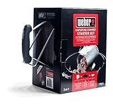 Weber 17631 - Kit Ciminiera di Accensione + 2 Kg di Bricchetti + 3 Cubetti Accensione