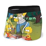 Henrnt Simpsons - Boxer da uomo Lithe traspirante Nero L