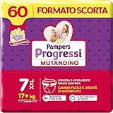 Pampers Progressi Mutandino XXL, 60 Pannolini, Taglia 7 (17+ Kg)