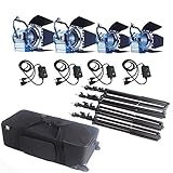 GOWE (2 x 1000 W+2 x 650 W) Fresnel Tungsten Luci Video Spot Kit Spotlight come ARRI