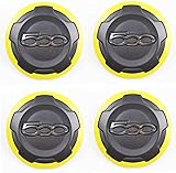 Coppe Ruota Coprimozzo Bordo Giallo Originale compatibile con Fiat 500L - 4 pezzi