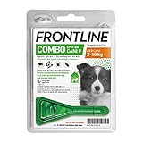 FRONTLINE Combo, 1 Pipetta, Cane Taglia S (2 - 10 Kg), Antiparassitario per Cani, Cuccioli di Lunga Durata, Protegge il Cane e Anche la Casa da Pulci, Zecche, Uova e Larve, Antipulci 1 Pipetta