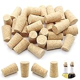 Anvin Tappi in sughero conici per vino, birra, vino, birra, tappi in sughero naturale, a prova di perdite, di ricambio per bottiglie di vino, birra, liquori e sugheri (2,2 x 1,7 x 3,5 cm)