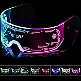 EPROICKS Occhiali Da Festa a Led, Occhiali Luminosi Cyberpunk, Futuristic Electronic Sun Visor Glasses, Occhiali Party 7 Colori, Perfetto Per Techno Dj,Carnevale,Costume Cosplay (Blade Runner)