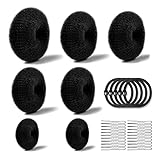 Realizzare Chignon Set,7 pezzi Chignon a Ciambella(4 Dimensioni),10 Elastici per Capelli,20 Clip a Forma di U,Magic Hair Bun Maker,per Bambine e Donne(Black)