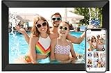 Cornice digitale 15,6 pollici di grande WiFi Digital Photo Frame con touchscreen FHD, Memoria Integrata da 32GB, Facile da Condividere Foto e Video Tramite APP, Montaggio a Parete