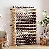 SogesHome Portabottiglie di Vino Organizer in Legno Porta bottiglie da vino Porta bottiglie e armadietti da vino per 120 Bottiglie per Vino da ripiano per Soggiorno Legno