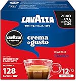 Lavazza A Modo Mio Crema e Gusto Classico, 128 Capsule Caffè, per un Espresso con Note di Cioccolato e Frutta Secca, Arabica e Robusta, Intensità 12/13, Tostatura Media, 8 Confezioni da 16 Capsule