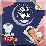 Babylino Safe Nights Girl, Mutandina Assorbente per la Notte per Bambina 4-10 anni (20-35kg), 14 Unità