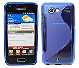 Energmix® S-Line TPU Custodia Protettiva per Samsung Galaxy S Advance i9070 Manicotto in Silicone Blu