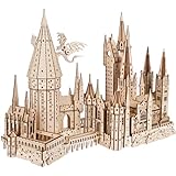 UGEARS Blocchi da costruzione del castello di Hogwarts di Harry Potter, per adulti, puzzle in legno di Harry Potter per adolescenti, puzzle 3D per adulti, modello castello di Harry Potter