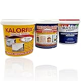 Pittura termoisolante per interni Kalorfix Freddo Stop Master Paint, Pittura Anticondensa Antimuffa Termica, Kit Antimuffa per Muro interni con pittura bianca per interni (PARETI UMIDE E FREDDE)