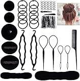 Lictin Chignon Materiale Accessori (70 pezzi, Nero)